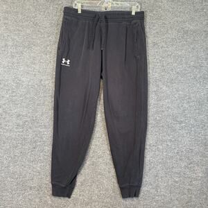 Under Armour Pants Mens XL Black Joggers Sweatpants Fleece Loose Drawstring